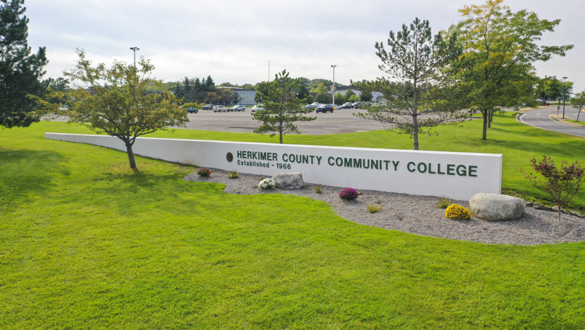 Herkimer College sign