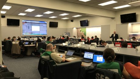 Riecker facilitating a functional exercise at San Francisco International Airport