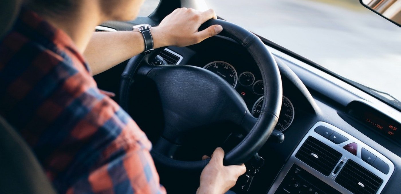 stock driving a car