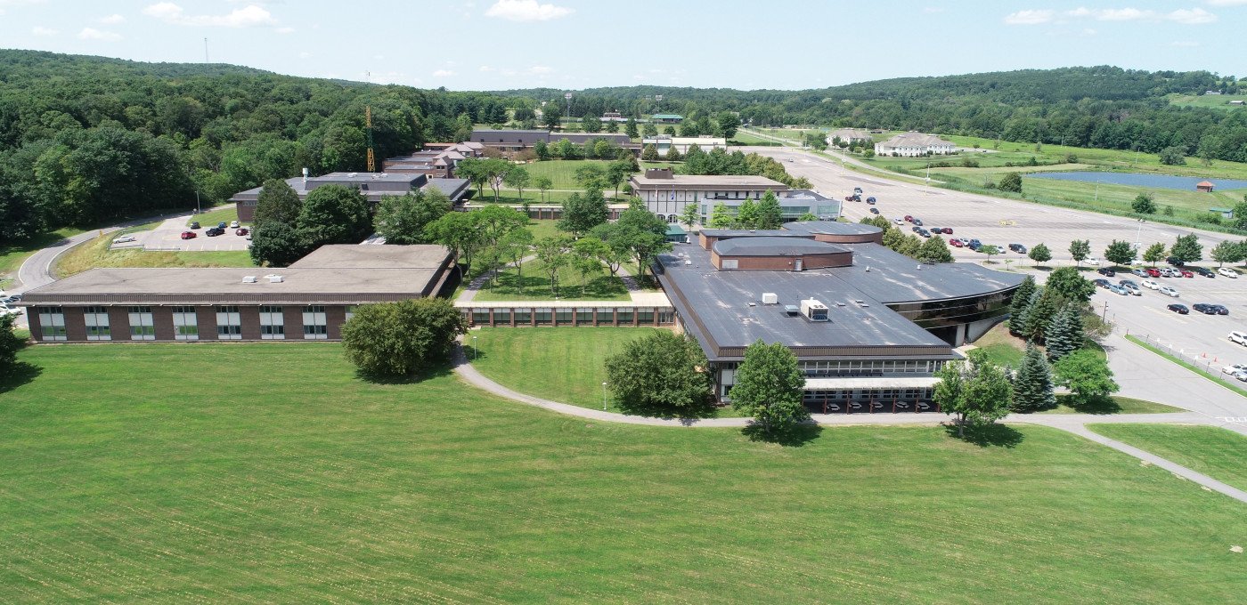 campus aerial shot